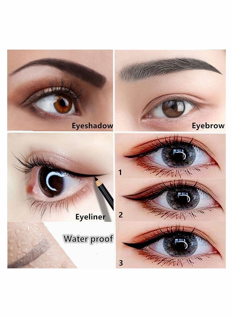 Generic 12 Pcs Eyebrow Eyeliner Pencil Set, Waterproof Pencil,Long-lasting Sweat-proof Makeup Brow Tint Pen, 3 Colors (Black+ Brown+Dark Brown) - Image 4