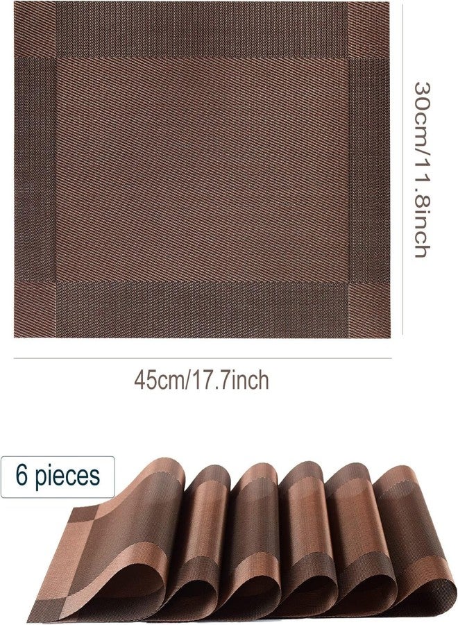 JOICE IMPEX Tabel PlaceMats for Kitchen Dining Table, Heat-Resistant StainAnti-Skid Washable PVC Table Mats,Vinyl Dinner Mats (6) - Image 2