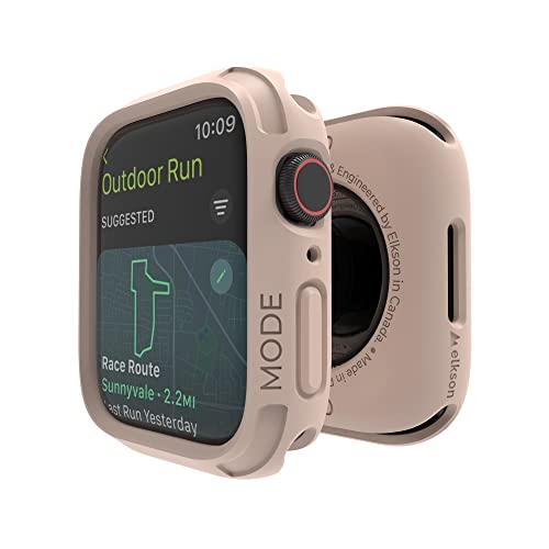 elkson Compatible with Apple Watch 41mm Bumper Case, Quattro Series Rugged Case for Apple Watch and iWatch Series 9 8 7, Military Grade Durable Protective Cover, Flexible Shock Proof, Pink - Image 1