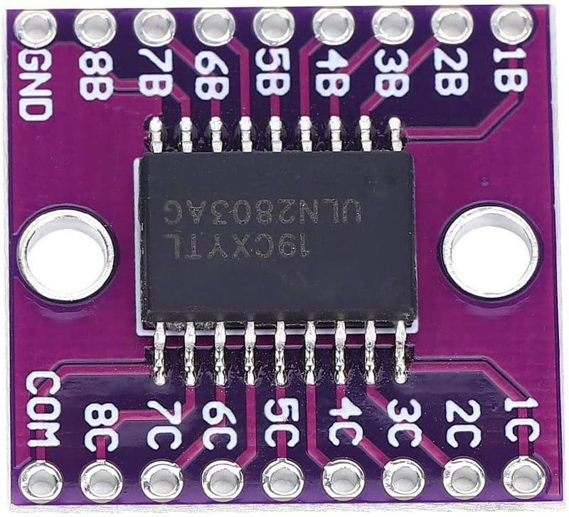 ULN2803A Darlington Transistor Arrays Module Premium Industrial Electrical Accessory Low Power High Efficiency for Circuits Battery Powered Devices Purple 2PCs - Image 2