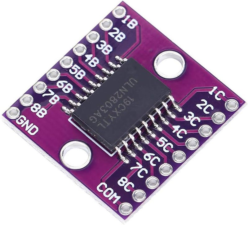 ULN2803A Darlington Transistor Arrays Module Premium Industrial Electrical Accessory Low Power High Efficiency for Circuits Battery Powered Devices Purple 2PCs - Image 3