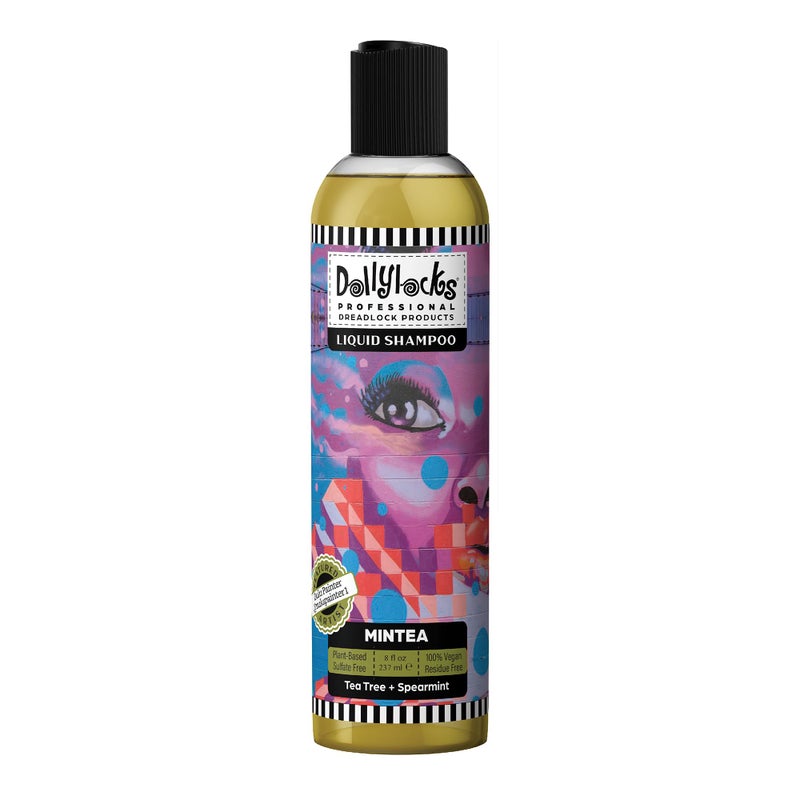 Dollylocks Liquid Shampoo PlantBased ResidueFree Loc Shampoo pHBalanced Vegan Mintea Scent 8oz