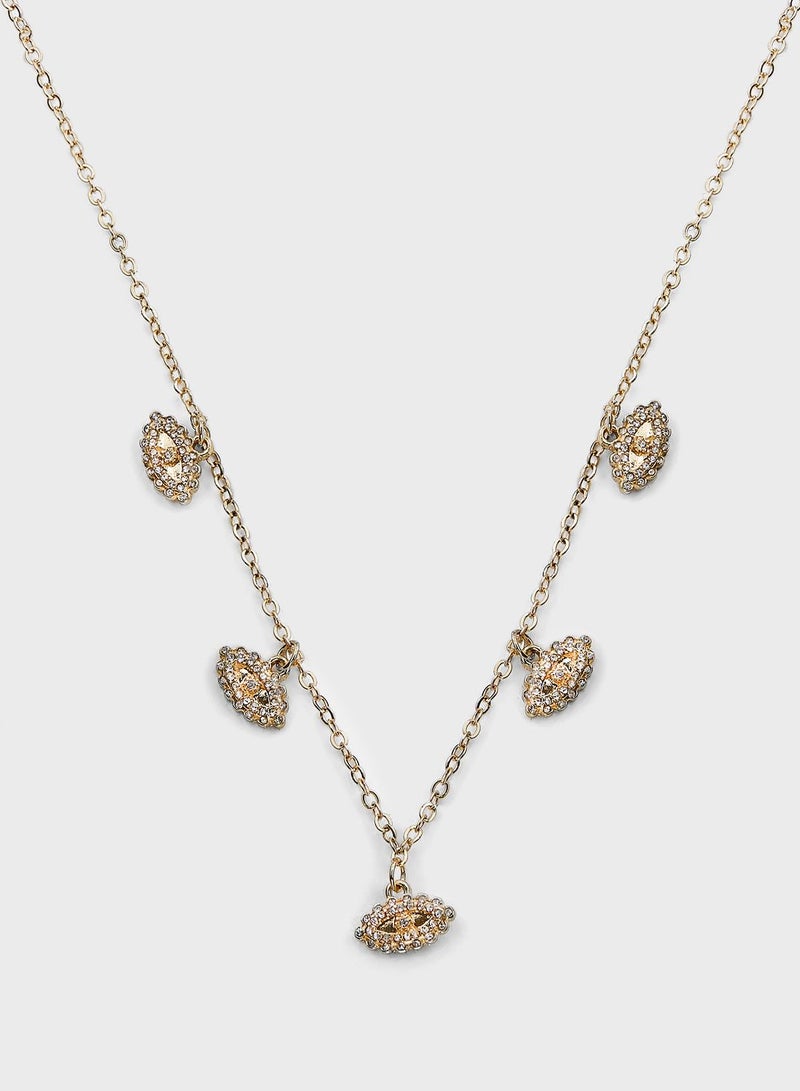 Khizana Evil Eye Rhinestone Choker Necklace  - Image 2