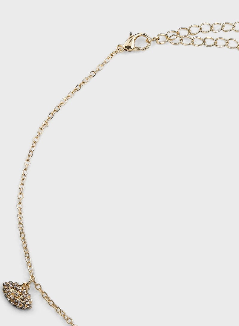 Khizana Evil Eye Rhinestone Choker Necklace  - Image 3