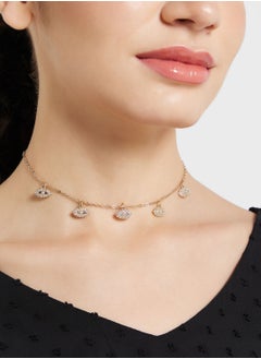 Khizana Evil Eye Rhinestone Choker Necklace  - Image 5