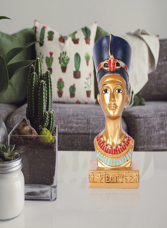 ديسبورتبل تمثال نصفي للملكة المصرية من بيسبورتبل - منحوتة زخرفية من الراتنج لتزيين المنزل، رأس نفرتيتي، هدية فريدة لمحبي الفن - Image 4