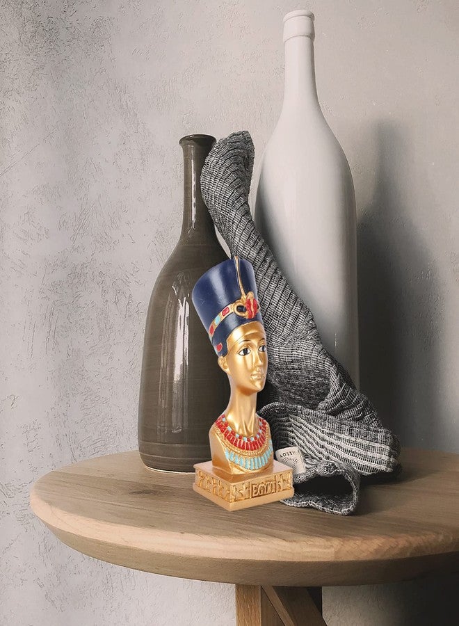 ديسبورتبل تمثال نصفي للملكة المصرية من بيسبورتبل - منحوتة زخرفية من الراتنج لتزيين المنزل، رأس نفرتيتي، هدية فريدة لمحبي الفن - Image 5