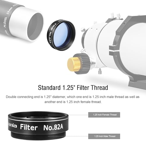 Astromania Telescope Filter 1.25 Inch - #82A Light Blue, Planetary Filter for Astronomy Telescope & Eyepiece, Telescope Color Filter for Enhancing Contrast in Lunar Planetary Observation - Image 5