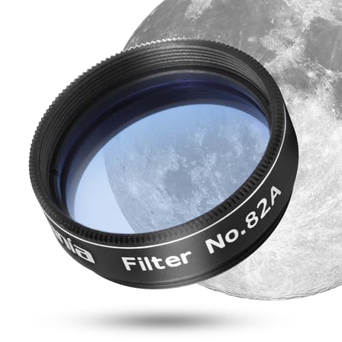 Astromania Telescope Filter 1.25 Inch - #82A Light Blue, Planetary Filter for Astronomy Telescope & Eyepiece, Telescope Color Filter for Enhancing Contrast in Lunar Planetary Observation - Image 1