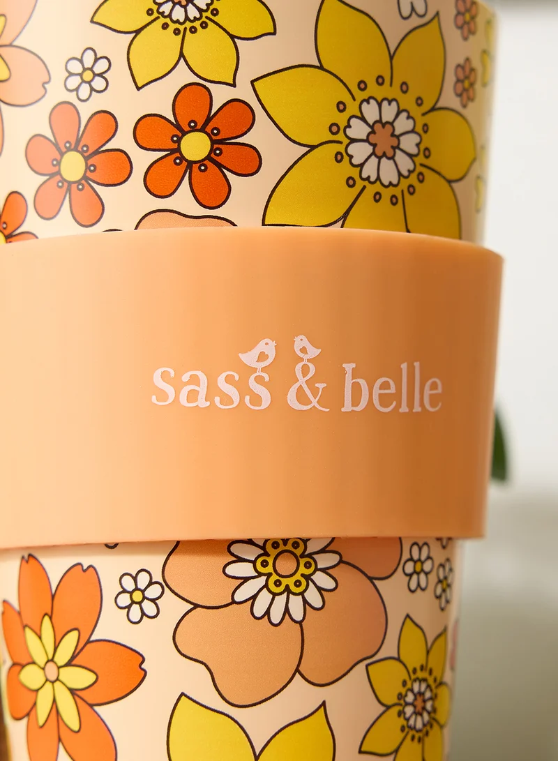 Sass & Belle 70's Floral Travel Coffee Cup
