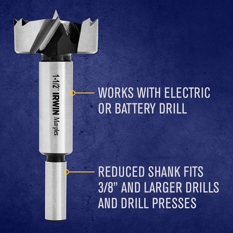IRWIN Marples Forstner Bit Set, Wood Drill Bits, Made of Carbon Steel, Ideal for Fine Woodworking, Cabinet-making and more, 14 Pieces (1966893) - Image 4