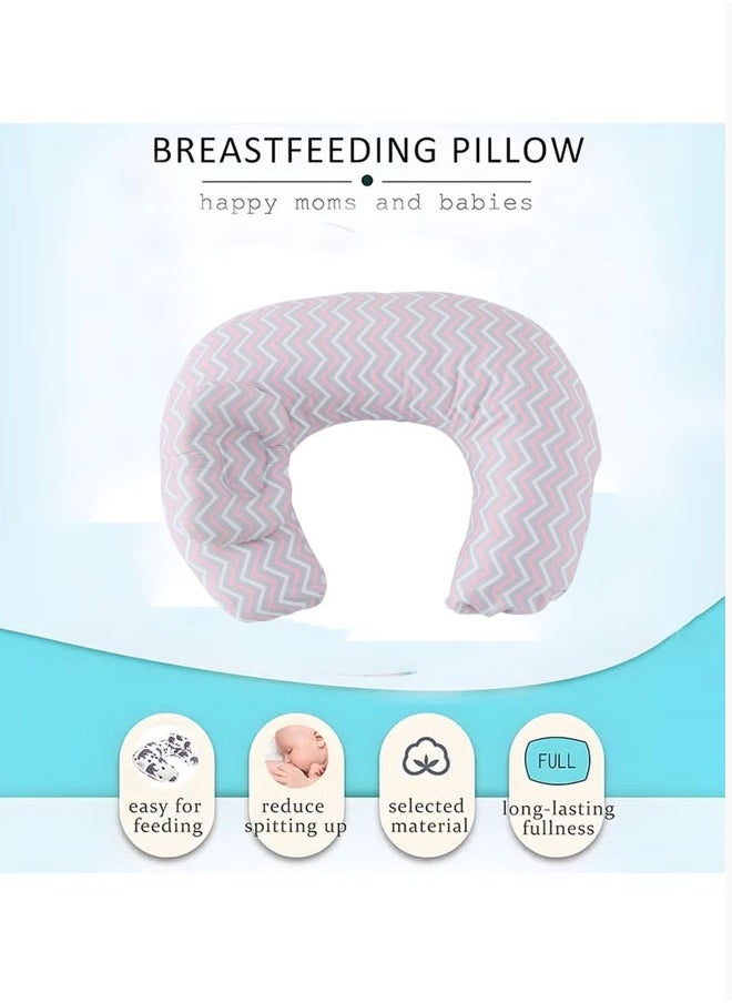 Vinnatsu Baby Breastfeeding Nursing Pillow for Babies Preventing Spitting Pillow Infants Learning Breastfeeding Pillow for Newborns,Positioner,Machine Washable U Shape Nursing,Infant Support Pillow Bonus Head Positioner,Adjustable Pillow For Breast feeding(Gray Polka Dot)  - Image 4