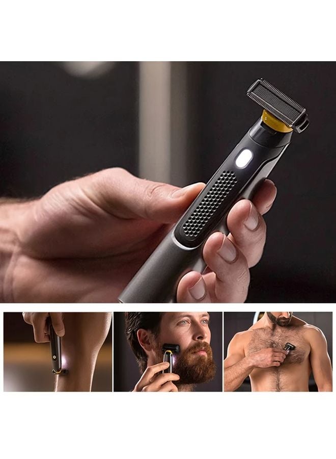 USB Rechargeable Mens Body Hair Trimmer 3 Speed Adjustable Full Body Shaver - Image 1