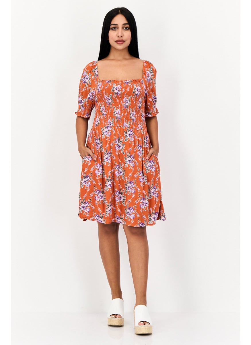 ONLY Women Floral Print Mini Dress, Multicolor  - Image 4