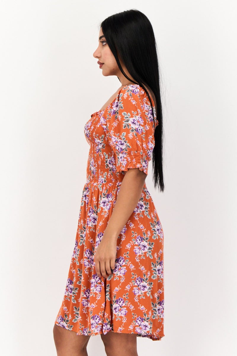 ONLY Women Floral Print Mini Dress, Multicolor - Image 2