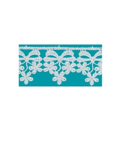 Daisy Daisy Bow Edge Venice Lace Trim 1-1/4in White  - Image 3