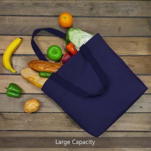TOPDesign 2-Pack Canvas Tote Bags with Magnetic Snap, Reusable Grocery Shopping Bags, DIY Your Creative Designs - Image 4