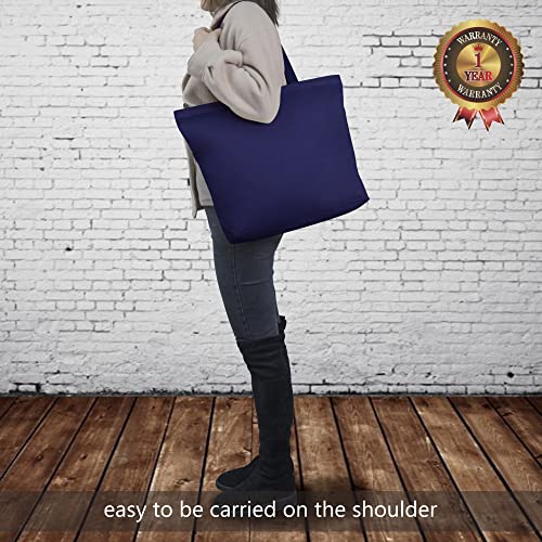 TOPDesign 2-Pack Canvas Tote Bags with Magnetic Snap, Reusable Grocery Shopping Bags, DIY Your Creative Designs - Image 2