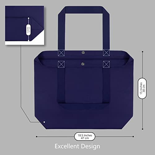 TOPDesign 2-Pack Canvas Tote Bags with Magnetic Snap, Reusable Grocery Shopping Bags, DIY Your Creative Designs - Image 5