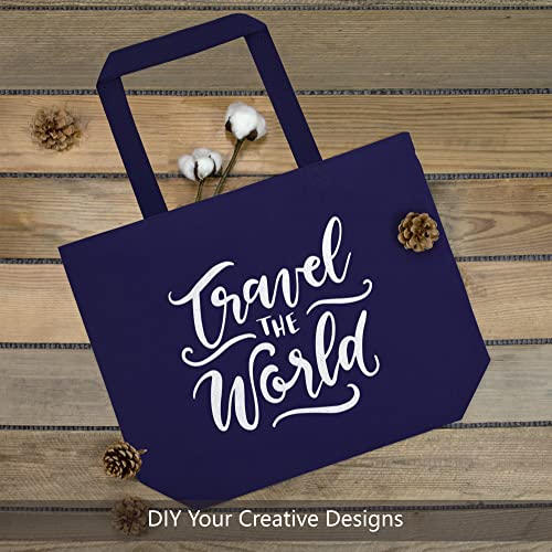 TOPDesign 2-Pack Canvas Tote Bags with Magnetic Snap, Reusable Grocery Shopping Bags, DIY Your Creative Designs - Image 3