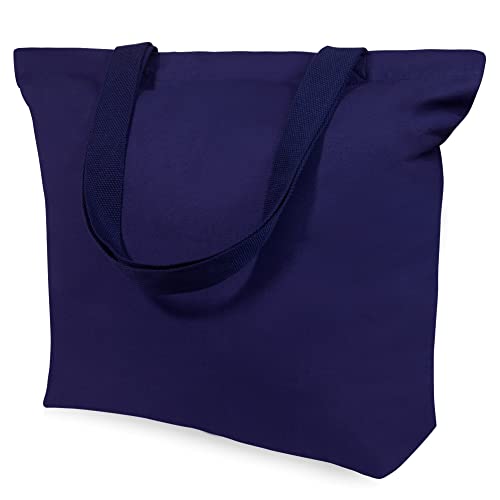 TOPDesign 2-Pack Canvas Tote Bags with Magnetic Snap, Reusable Grocery Shopping Bags, DIY Your Creative Designs - Image 1