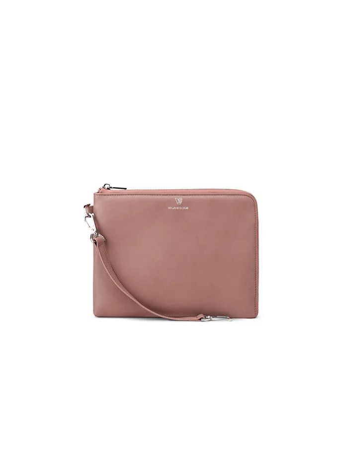 Veganologie Demi Large Pouch in Pink Made From 10 Recycled Plastic Bottles