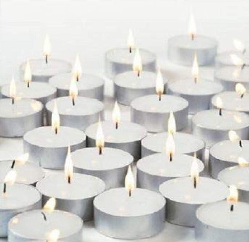Four Stripes Four Strips Unscented Wax Tealights Candles Smokeless Candles Set of 100 Burning time Approx 34 Hour Special Tealight Candle oFo461