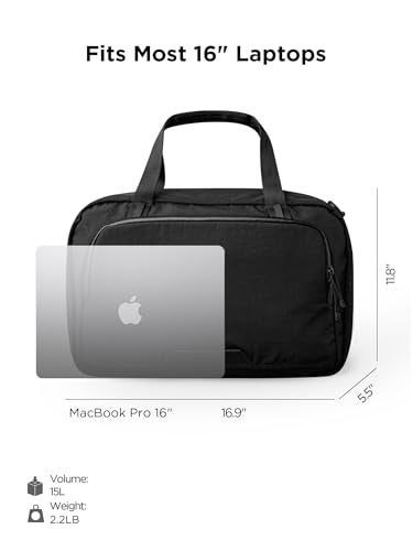 ALPAKA Bravo Brief - 16 Inch Laptop Briefcase, Black Computer Bag with Weatherproof Axoflux 400D Fabric, Messenger Bag for Men and Women, Business Shoulder Bag for Work Travel - Image 3