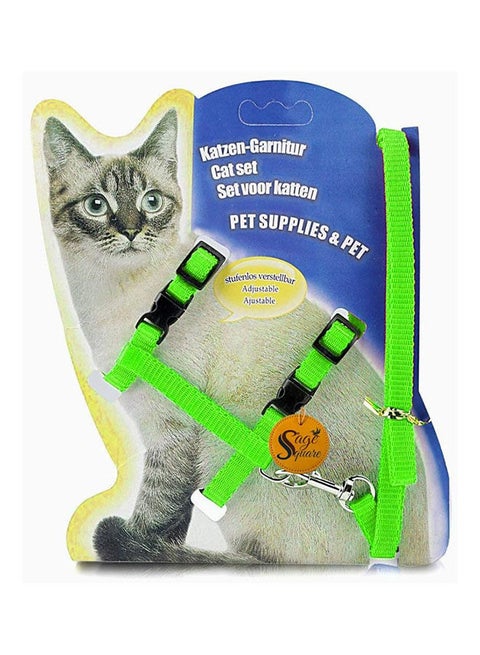 طقم حزام ناعم قابل للتعديل مع حبل للمقود - 120 سم