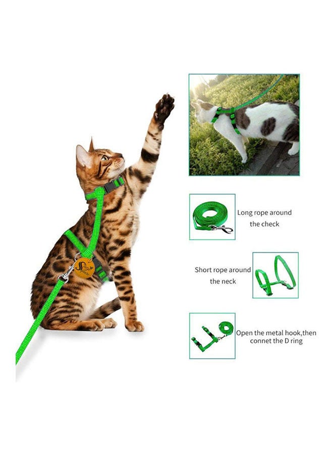 Sage Square Soft Adjustable Harness With Leash Rope Set - 120 cm - Image 4