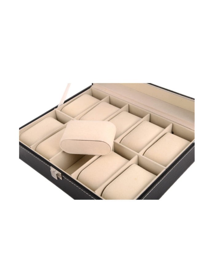 10 Grids Leather Watch Box Display Box Jewelry Storage Bag Slots Wrist Watch Display Case Storage Holder - Image 5