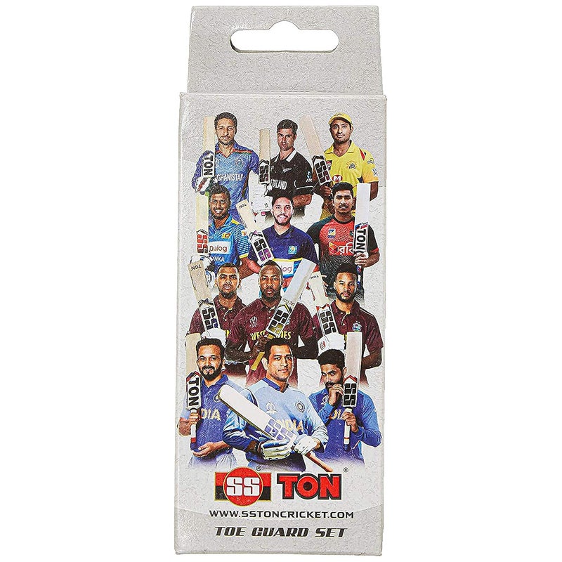 SS طقم واقي أصابع القدم للكريكيت | المادة: أخرى | مجموعة حماية كاملة للمضرب مع واقي أصابع القدم المطاطي، لاصق ورق صنفرة | يناسب جميع مضارب الكريكيت - Image 1