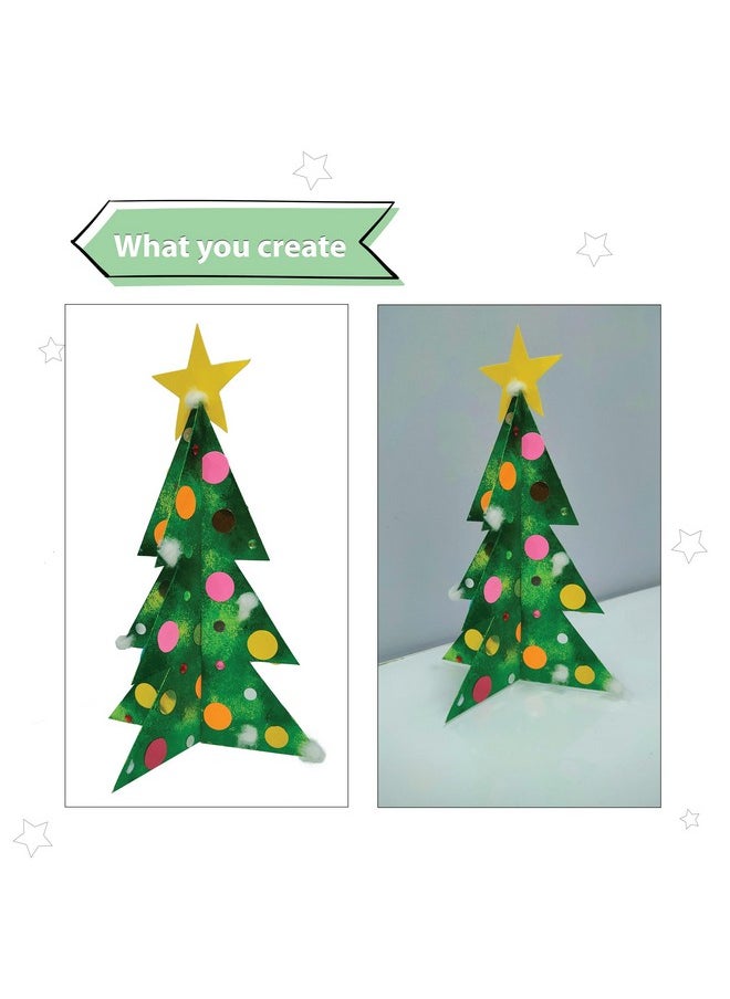 Lighthouse LIGHTHOUSE Art and Craft Kit | DIY Christmas Tree Kit for Kids, Includes 2 Christmas Tree Cards, Colors, Sequins, Paper Cutouts, and More | Christmas Gift for Kids (Pack of 5)  - Image 4