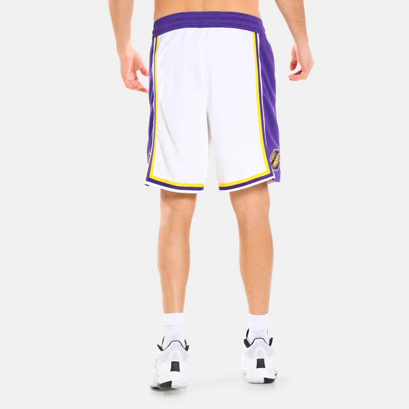 Nike White Men's NBA Los Angeles Lakers Swingman Basketball Shorts for Men | Best Price UAE