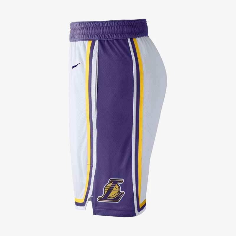 Nike White Men's NBA Los Angeles Lakers Swingman Basketball Shorts for Men | Best Price UAE