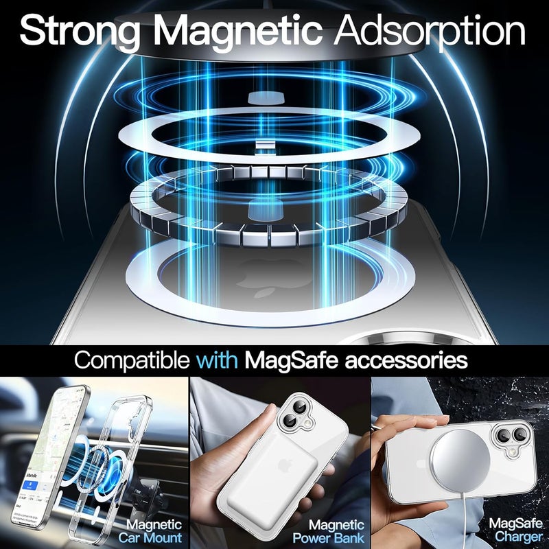 JETech Magnetic Case for iPhone 17 - 6.3-Inch, Shockproof Bumper Cover with Anti-Scratch Clear Back - Image 4