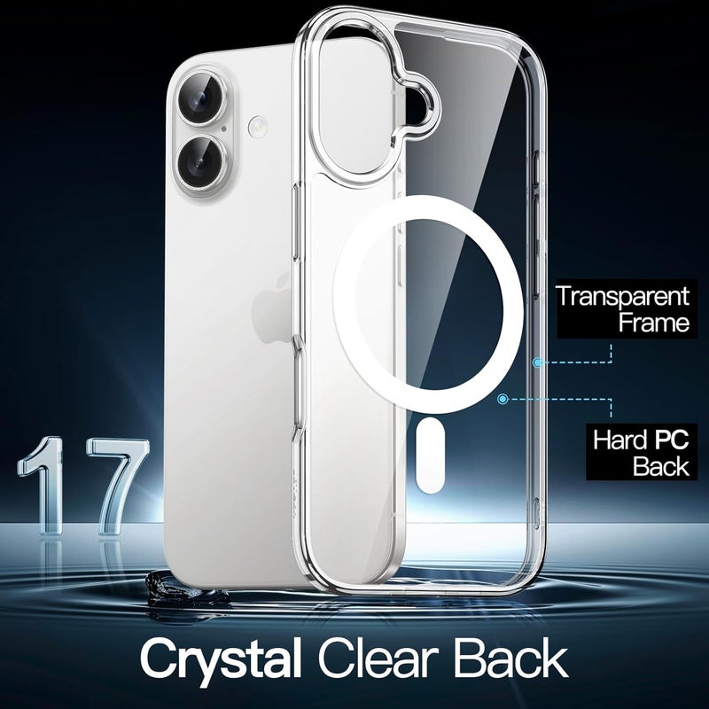 JETech Magnetic Case for iPhone 17 - 6.3-Inch, Shockproof Bumper Cover with Anti-Scratch Clear Back - Image 3