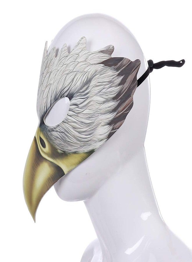 Hosfairy 1Pcs Cosplay Eagle Mask Half Face Mask Eagle Mask Eagle Costume Mask Bird Eagle Mask for Easter Halloween Carnival ChristmasParty Masquerade Costume Decoration - Image 5