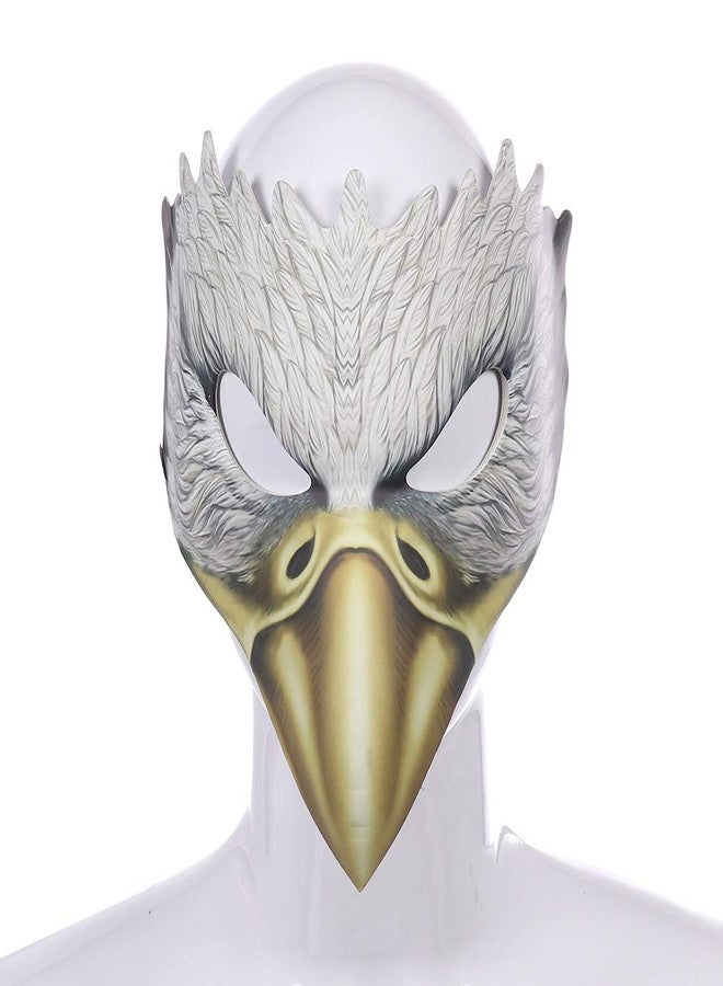 Hosfairy 1Pcs Cosplay Eagle Mask Half Face Mask Eagle Mask Eagle Costume Mask Bird Eagle Mask for Easter Halloween Carnival ChristmasParty Masquerade Costume Decoration - Image 2