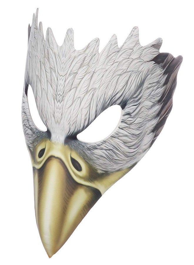 Hosfairy 1Pcs Cosplay Eagle Mask Half Face Mask Eagle Mask Eagle Costume Mask Bird Eagle Mask for Easter Halloween Carnival ChristmasParty Masquerade Costume Decoration - Image 3