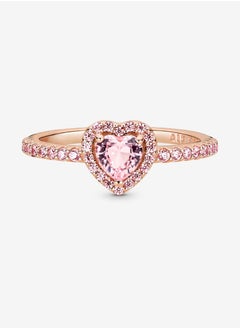 Pandora Violet Pandora Timeless 14k Rose Gold Plating Sparkling Elevated Heart Ring for Women 188421C04  - Image 3