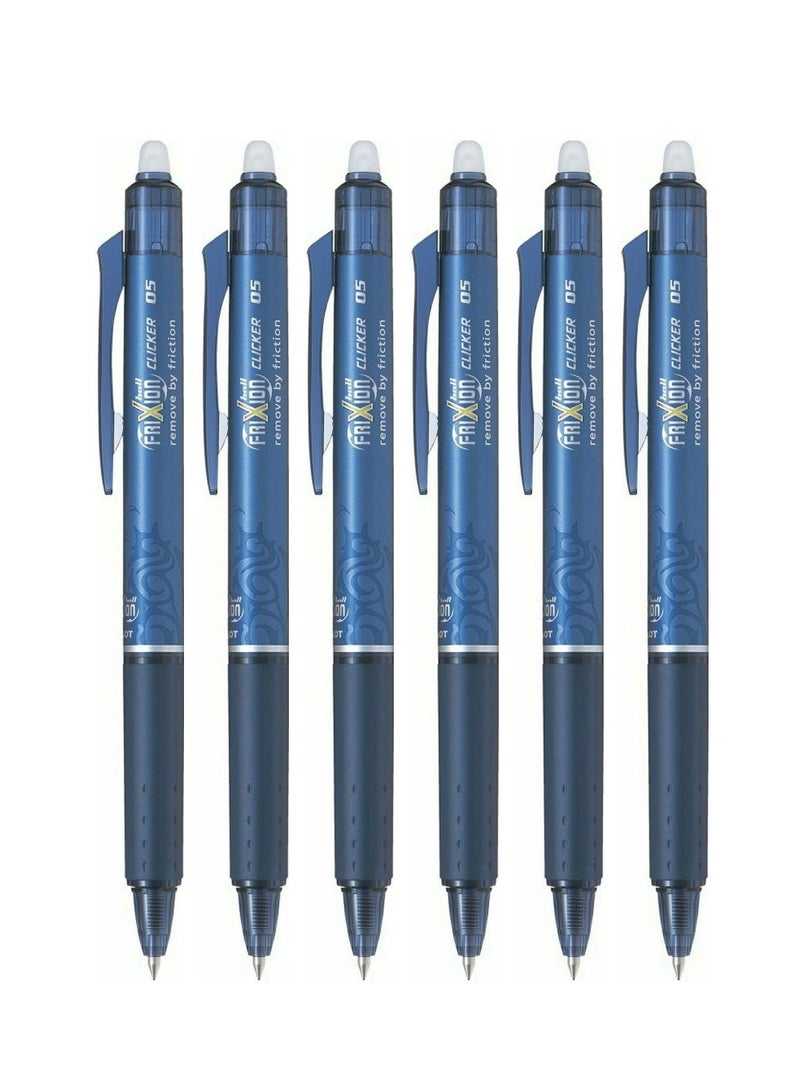 PILOT قلم حبر قابل للمسح 6 قطع فريكسون كليكر 0.5 مم حبر أزرق وأسود - Image 1