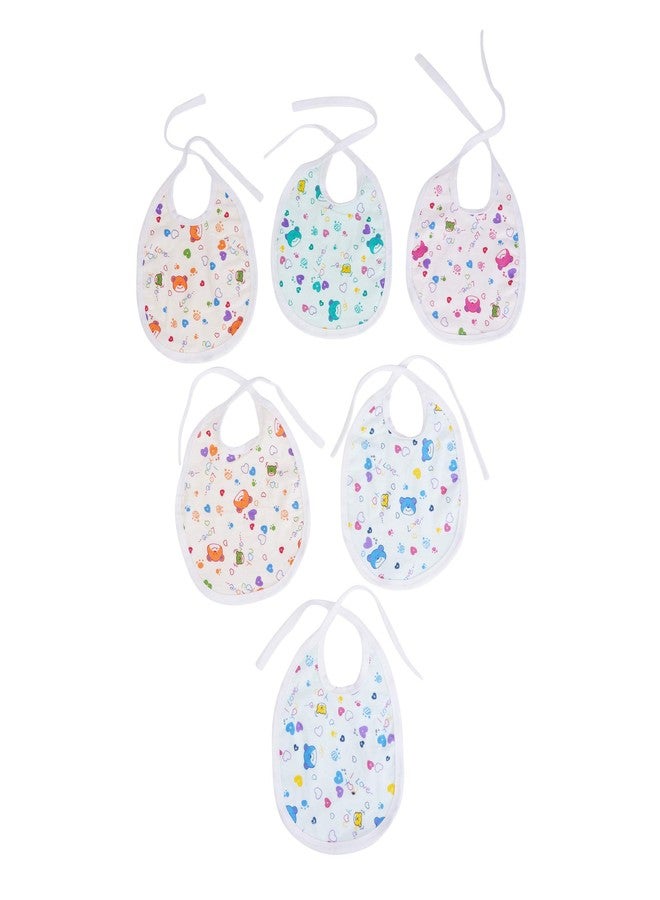 Lala Maneet Bibs for Baby Flalein0 to 12 Month Babies Feeding Infants and Toddlers Pack of 6 | Soft Cotton No Waterpoof Baby Bibs, Ultra Soft Skin Friendly, Baby Bibs Assorted Colour - Image 3