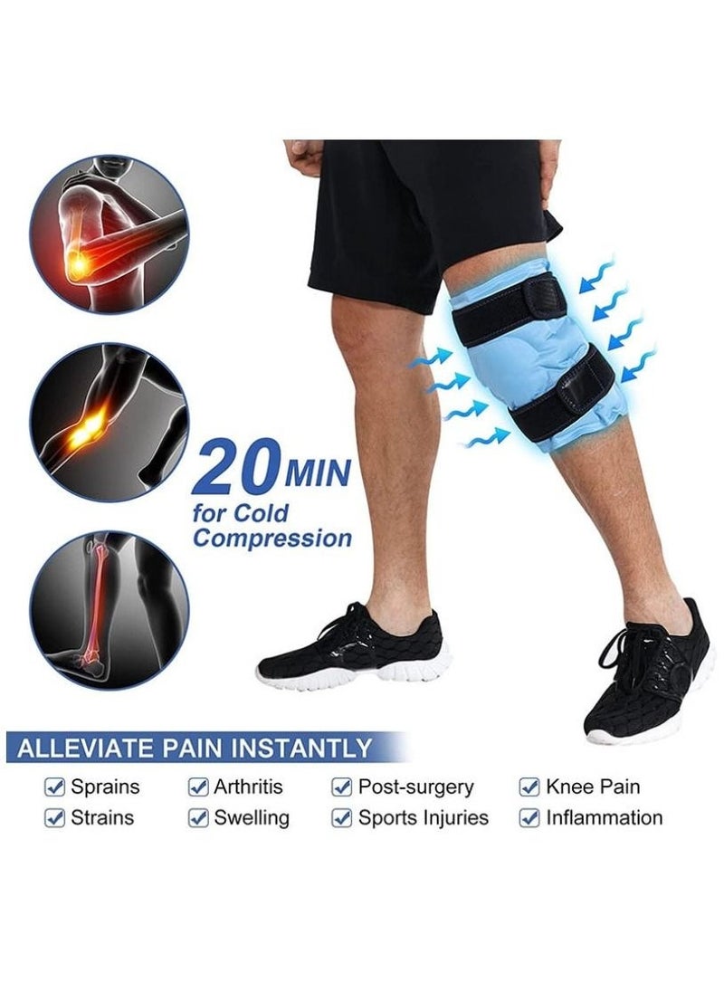 Ru syanl Ice Pack for Knee Pain Relief Reusable Gel Ice Wrap for Leg Injuries Swelling Knee Replacement Surgery Cold Compress Therapy for Arthritis Meniscus Tear and ACL  - Image 3
