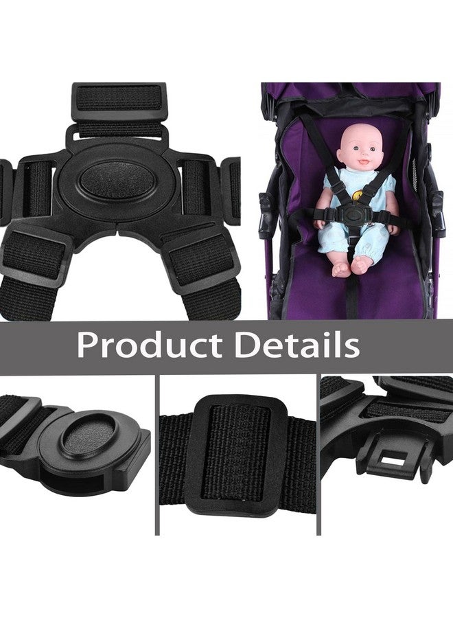 Dogxiong 5 Point Harness Seat Belt Stroller Harness Safety Harness Belt, Adjustable Harness Strap for High Chair and Pushchair, Universal 5 Point Harness Belt for Child Kid - Image 1