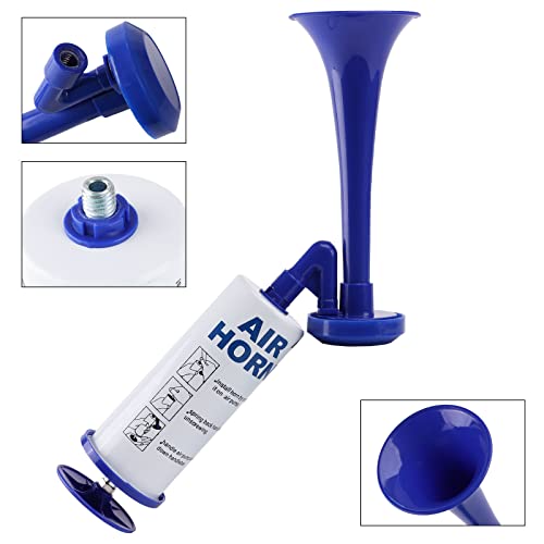 AOLIHAN Pump Air Horn for Safety Airhorns Horn Loud Hand-held Air Horn for Boat Aluminum+ABS Loud Noise Makers for Sporting Events Graduation Parties Aggressive Animals etc. (Handheld Air horn blue) - Image 4