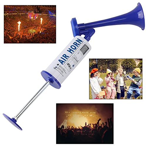 AOLIHAN Pump Air Horn for Safety Airhorns Horn Loud Hand-held Air Horn for Boat Aluminum+ABS Loud Noise Makers for Sporting Events Graduation Parties Aggressive Animals etc. (Handheld Air horn blue) - Image 2