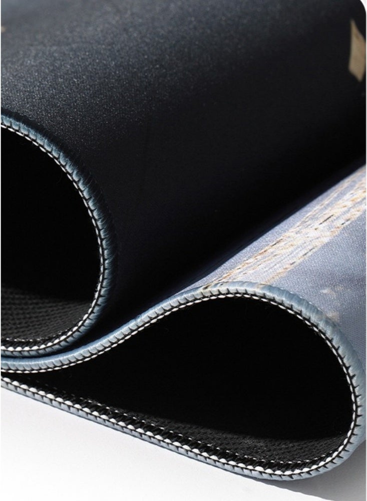 300×800×2mm Large Gaming Mouse Pad Stitched Edges Extended Mousepad Smooth Cloth Surface Non-Slip Rubber Base Waterproof Anime Black Extended Comfortable Mouse Mat Desk Pad Spill-Resistant Desk Pad for Keyboard and Mouse Gradient Blue  - Image 2