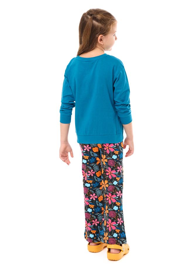Victor And Jane Girls Multi Floral Print Top and Leggings Set - Image 3