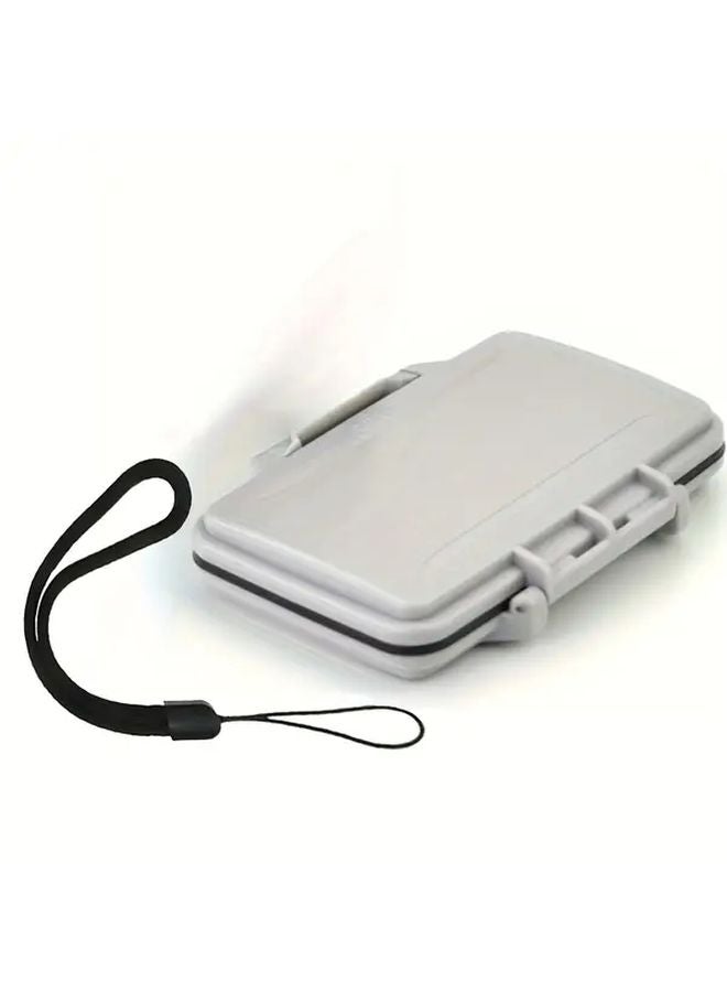 White Memory Card Storage Box Waterproof Shockproof Plastic Organizer Multiple Compartments - Image 1